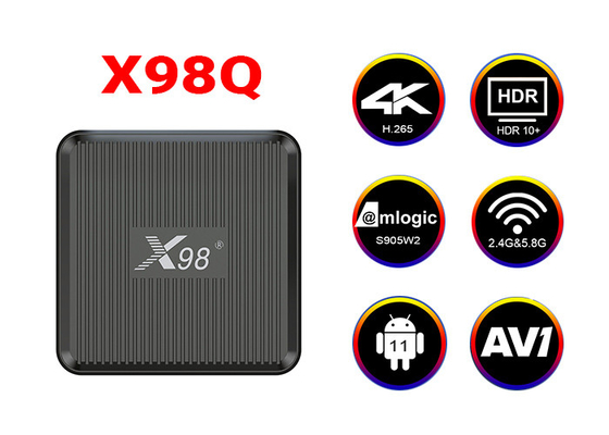 Amlogic S905W2 OTT IPTV Set Top Box Android 11.0 AV1 Dual Wifi H.265 HEVC HDR 10+