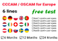 6 Lines CCCam Europe Cline For Hotbird Astra Nilesat Digital Satellite Receiver